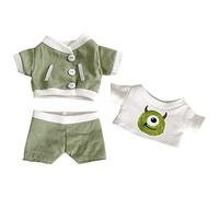 niannyyhouse Vêtements de poupée en peluche de 20 cm, costume de monstre vert, manteau, t-shirt et pantalon, déguisement de poupée de 20,3 cm (vert, 20 cm)
