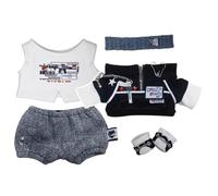 niannyyhouse Vêtements de poupée en peluche de 20 cm, couvre-chef, manteau, pantalon, chaussures, costume de nuit sombre, accessoires de poupée de 20,3 cm