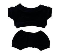 niannyyhouse Vêtements de poupée en peluche de 20 cm, vêtements de sport, costumes, sweat-shirts et pantalons pour poupée (noir, 20 cm)