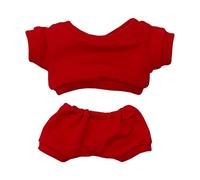 niannyyhouse Vêtements de poupée en peluche de 20 cm, vêtements de sport, costumes, sweat-shirts, pantalons et déguisements de poupée (rouge, 20 cm)