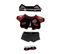 niannyyhouse Vêtements de poupée en peluche douce de 20 cm - Accessoires de déguisement - Manteau et pantalon - Flamme rouge - 20 cm