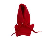 niannyyhouse Vêtements de poupée en peluche, sweat à capuche de couleur unie, 7 cm-10 cm, accessoires de déguisement d'animaux en peluche (rouge)