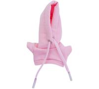 niannyyhouse Vêtements de poupée en peluche, sweat à capuche de couleur unie, 7 cm-10 cm, accessoires de déguisement d'animaux en peluche (rose)