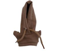 niannyyhouse Vêtements de poupée en peluche, sweat à capuche de couleur unie, 7 cm-10 cm, accessoires de déguisement d'animaux en peluche (marron)