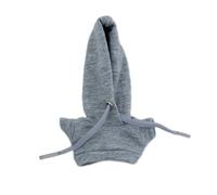 niannyyhouse Vêtements de poupée en peluche, sweat à capuche de couleur unie, 7 cm-10 cm, accessoires de déguisement d'animaux en peluche (gris)