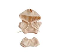 niannyyhouse Vêtements de poupée, ensemble manteau et pantalon de couleur unie, accessoires pour animaux en peluche, tenue de déguisement en peluche de 15 à 17 cm (marron)