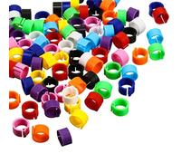 NIANOPKM 10mm 100 pièces anneaux de pied de volaille avec coloré - 10 couleurs,anneau de pied de pigeon voyageur petits anneaux de serrage de volaille anneaux de cuisse de poulet anneau de pigeon