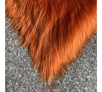 NIANTONG Shaggy Plain Tissu en Fausse Fourrure 8cm Doux Long Pile 170x50cm pour Costume Arts Artisanat Coussin Couvre Décorations Cosplay(Color:Orange)