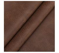 NIANTONG Tissu D'ameublement en Similicuir Texture Vintage au Mètre 138x100cm Similicuir Vinyle Tissu 1mm pour Meubles Chaise Canapé, Voiture, Artisanat(Color:brown11)