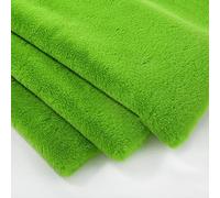 NIANTONG Tissu Pelucheux Court en Fausse Fourrure, Vert, Uni, 160 cm x 160 cm, 0.45 kg, Prédécoupés, Lavage en Machine, Pour la Couture, L'artisanat, La Décoration de Vêtements