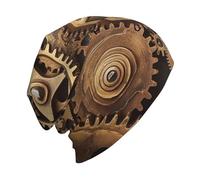 Nianyuer Bonnet en tricot unisexe léger et respirant à motif flocon de neige pour toutes les saisons au quotidien extensible tête de mort, Engrenages steampunk 1, Taille unique