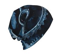 Nianyuer Bonnet en tricot unisexe léger et respirant à motif flocon de neige pour toutes les saisons au quotidien extensible tête de mort, Steampunk Engrenages 2, Taille unique