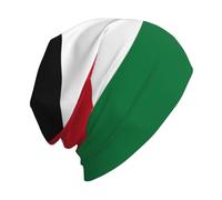 Nianyuer Bonnet tricoté unisexe léger et respirant avec drapeau du Venezuela pour toutes les saisons au quotidien extensible crâne, Drapeau Palestine, Taille unique