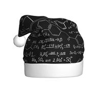 Nianyuer Chapeau de Père Noël avec impression scientifique abstraite, chimie - Chapeau de Père Noël amusant - En peluche douce pour les vacances en famille
