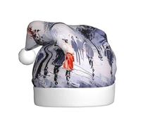 Nianyuer Chapeau de Père Noël avec motif arbre de Paris Tour Eiffel en peluche douce pour vacances en famille