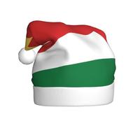 Nianyuer Chapeau de Père Noël imprimé drapeau des Seychelles - Chapeau de Père Noël amusant - En peluche douce pour les vacances en famille