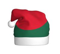 Nianyuer Chapeau de Père Noël imprimé drapeau du Bangladesh Chapeau de Père Noël Fun Party Headwear en peluche douce pour vacances en famille