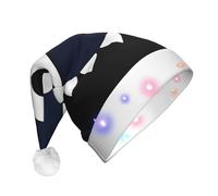 Nianyuer Chapeau de Père Noël lumineux pour adulte avec 3 modes clignotants LED