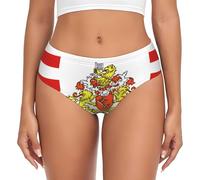 Nianyuer Culotte taille basse pour femme - Doux et extensible - Imprimé drapeau du Sénat de Brême - Culotte confortable pour femme, Noir , XL