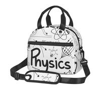 Nianyuer Sac isotherme 6 litres imprimé physique sac à déjeuner réutilisable avec sangle pour le travail, le pique-nique, la préparation des repas thermiques