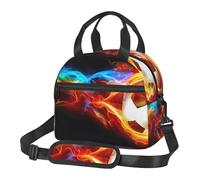 Nianyuer Sac isotherme de 6 litres avec imprimé dragon de feu - Sac à déjeuner réutilisable avec sangle pour le travail, le pique-nique, la préparation des repas