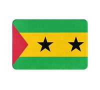 Nianyuer Tapis de sol antidérapant en flanelle avec imprimé drapeau Sao Tomé et Principe pour salon, tapis de couloir