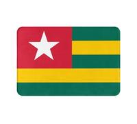 Nianyuer Tapis de sol antidérapant en flanelle avec motif drapeau du Togo pour salon, tapis de couloir