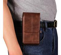 Niaoszhex Étui Universel, étui à Clip Ceinture, Sac de Taille pour iPhone 14/15/16/17/18 Plus/Pro/Max/XR/XS, Samsung S23/S24/S25 Plus/Ultra/A53/A54/A55/A56 (7,2" Brun 6629)