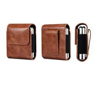 Niaoszhex Étui Universel pour téléphone à écran Pliant,étui de Protection,Sac Banane pour:Samsung Galaxy Z Flip/Flip3 5G/Flip4/Flip5,Huawei P50 Pocket,Motorola Razr 5G/Razr 2019,etc.(3259 Brun)