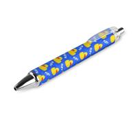 Niapessel 1 stylo à bille noir rétractable à encre gel lisse à pointe fine de 0,5 pour l'école, le bureau, motif canard cool