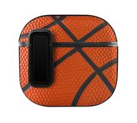 Niapessel Coque de protection intégrale pour AirPods 4, imprimé basket-ball, compatible avec Apple Airpods 4e génération pour homme et femme, coque rigide en polycarbonate