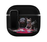 Niapessel Coque pour AirPods 4, imprimé bouledogue français amusant compatible avec Apple Airpods 4e génération, coque rigide en polycarbonate pour homme et femme, coque de protection intégrale