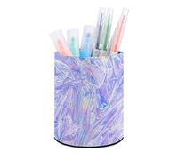 Niapessel Pot à crayons pour bureau, moderne, beau, holographique, rond, rangement de stylos de bureau, organisateur de crayons de bureau, porte-pinceaux de maquillage pour bureau, école, université