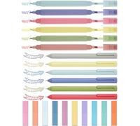 NiArt Kit de prise de notes bibliques avec 6 surligneurs à double pointe, 6 stylos gel et 200 notes adhésives - Polyvalent, portable pour l'étude de la Bible, le journal, la planification et plus