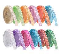 NiArt Lot de 12 rubans adhésifs en strass en cristal - 10 m de ruban décoratif étincelant - 1 cm de large - Dos adhésif facile à appliquer pour loisirs créatifs, décoration d'intérieur et événements