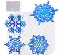 NiArt Lot de 4 moules de 10,6 cm en résine époxy et silicone avec bords pour loisirs créatifs, décoration de maison, restaurant, vacances, sous-verre, plat à bijoux, pierre aromatique, moule de