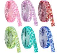 NiArt Rouleaux de ruban autocollant strass (6 couleurs bonbons)