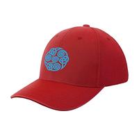 NIBABA Casquette de baseball ronde celtique scandinave pour femme - Casquette de sport pour homme - Chapeau d'été réglable - Taille unique, Rouge, 6 3/4-7 1/2