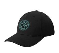 NIBABA Casquette de baseball Vegvisir Navigation Boussole Islandais Vikings Casquette de baseball pour homme Casquette de sport d'été Casquette de baseball réglable Taille unique, noir