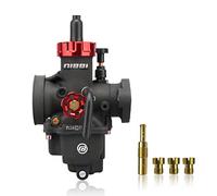 NIBBI Carburateur PE28 mm, compatible avec les moteurs de moto à bride de 200 cc-250 cc, avec jet pilote principal, convient pour Yamaha, Honda, Apollo, CG, GY6, ATV, Pit Dirt Bike, Taotao, Suzuki