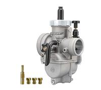 NIBBI Carburateur PE28 mm, Trois Jet Principal Et Lent/Pilot Jet, pour Moteur de Moto de 200 cc à 250 cc pour Moto Tout-Terrain 2/4 Temps et Mini Moto