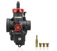 NIBBI Carburateur PE30mm 250-300cc Anodisé Pour Moteurs 4 Temps avec Jets pour Réglage Précis Remplacement Direct pour Moto Cross, Custom, Pit Bike