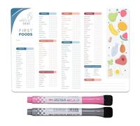 Nibble and Rest Baby's First Foods Tracker Aimant de réfrigérateur effaçable à sec, journal alimentaire quotidien, 101 avant un, tableau des aliments pour bébé 25 x 35 cm