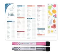 Nibble and Rest Baby's First Foods Tracker Aimant de réfrigérateur effaçable à sec, journal alimentaire quotidien, 101 avant un, tableau des aliments pour bébé 25 x 35 cm