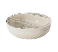 Nibbles Basin - Plateau à noix recyclé, porte-collations | Plateau de fruits transparent avec repose-téléphone, panier de vidange à étages, plateau de service portable pour le salon, les collations