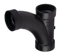 Nibco Série 5812-l ABS Dwv Tuyau Fixation, T-y (Tee-wye), hub, 2", noir, 1