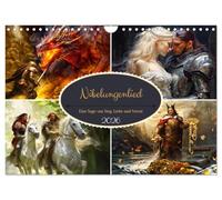 Nibelungenlied - Eine Sage von Sieg, Liebe und Verrat (Wandkalender 2026 DIN A4 quer), CALVENDO Monatskalender: Episches Heldenepos und tragische Schicksalssaga