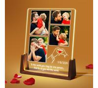 NIBESSER Cadeau Personnalisé Femme Amie Lampe Personnalisée avec Photo Idee Cadeau Papa Veilleuse Enfant Femme Noel Saint Valentin Anniversaire Photographies