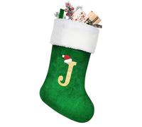 NIBESSER Chaussette de Noël personnalisée Lettre Lot de 1 Grande Noël Bas Personnalisable a Suspendre Sac Cadeau Chaussettes Bottes de Noël Rouge Chaussette Décorations de cheminée pour Sapin de Noël