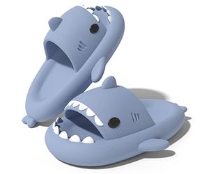NIBESSER Claquette Requins Pantoufle de Requin d'Eté pour Femmes de Bain Maison Douche à Bout Ouvert, Sandale Claquettes Femme, Shark Slides Slippers Antidérapent Pantoufles de Piscine